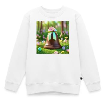 Ostern, Frohe Ostern, Frohe Ostern - Kinder Premium Organic Sweatshirt - Weiß - Vorne - AI Model Kid Male (0cm)