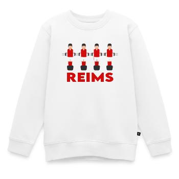 Reims - Kinder Premium Organic Sweatshirt - Weiß - Vorne - AI Model Kid Male (0cm)