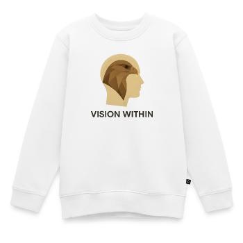 Vision intérieure - Sweat Premium enfant bio - blanc - Devant - AI Model Kid Male (0cm)