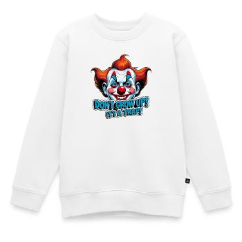 Don't Grow Up - Kinder Premium Organic Sweatshirt - Weiß - Vorne - AI Model Kid Male (0cm)
