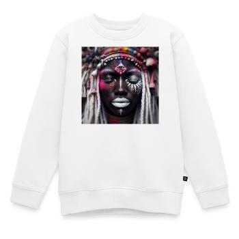 Afrikanische Gottheit - Kinder Premium Organic Sweatshirt - Weiß - Vorne - AI Model Kid Male (0cm)
