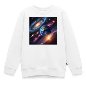Système solaire / Solar System - Sweat Premium enfant bio - blanc - Devant - AI Model Kid Male (0cm)