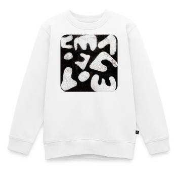 Abstrait Monoprint Impression d’art Tribal - Sweat Premium enfant bio - blanc - Devant - AI Model Kid Male (0cm)
