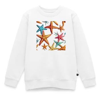 Étoile de mer colorée - Sweat Premium enfant bio - blanc - Devant - AI Model Kid Male (0cm)