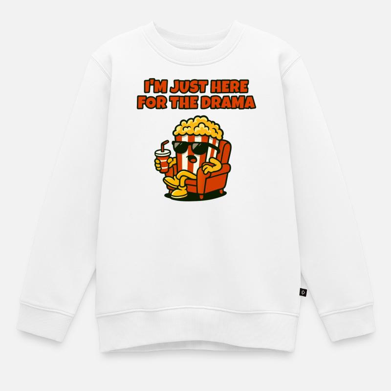 Popcorn Diva Drama - Sweat Premium enfant bio - blanc
