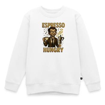 Espresso Hunger - Kinder Premium Organic Sweatshirt - Weiß - Vorne - AI Model Kid Male (0cm)