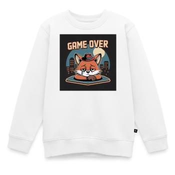 Clone avec Game Over et mascotte grise - Sweat Premium enfant bio - blanc - Devant - AI Model Kid Male (0cm)