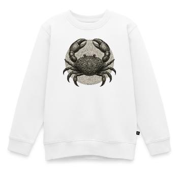 Filigrane Krabbenornament im Kreis - Kinder Premium Organic Sweatshirt - Weiß - Vorne - AI Model Kid Male (0cm)