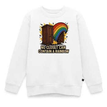 Regenbogen-Flucht aus dem Schrank Illustration - Kinder Premium Organic Sweatshirt - Weiß - Vorne - AI Model Kid Male (0cm)