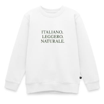 Italienische Leichtigkeit Natürliche Schrift - Kinder Premium Organic Sweatshirt - Weiß - Vorne - AI Model Kid Male (0cm)