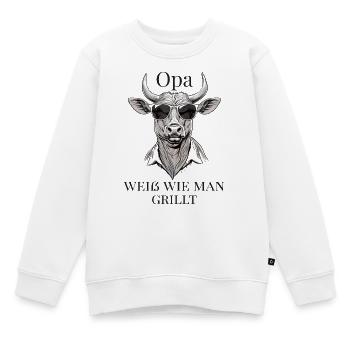 Opa weiß, wie man grillt – Kult für den Rost - Kinder Premium Organic Sweatshirt - Weiß - Vorne - AI Model Kid Male (0cm)
