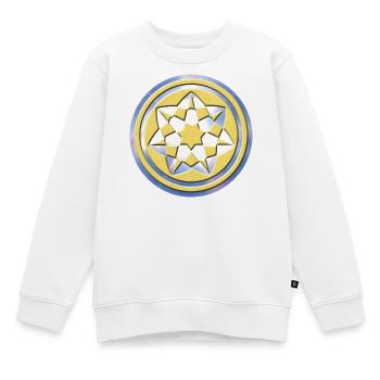 Geometrisches Kornkreis Muster - Kinder Premium Organic Sweatshirt - Weiß - Vorne - AI Model Kid Male (0cm)