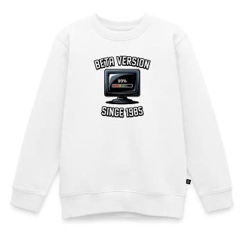 Rétro ordinateur Progrès Conception - Sweat Premium enfant bio - blanc - Devant - AI Model Kid Male (0cm)