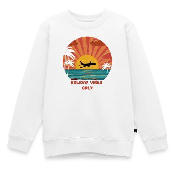 Sonnenuntergang Flugzeug Urlaub Design - Kinder Premium Organic Sweatshirt - Weiß - Vorne - AI Model Kid Male (0cm)