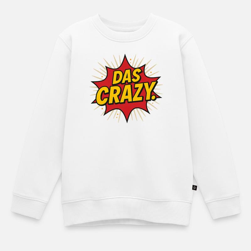 Conception de texte d’explosion de bande dessinée - Sweat Premium enfant bio - blanc