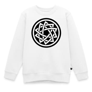 ÉTOILE DOUBLE - Sweat Premium enfant bio - blanc - Devant - AI Model Kid Male (0cm)