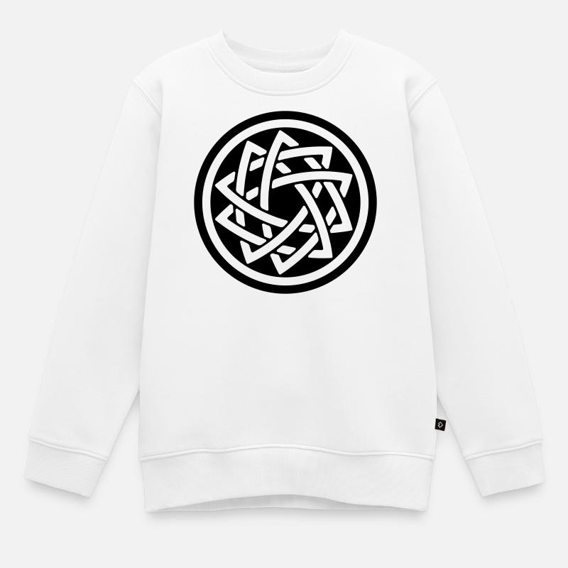DOUBLE STAR - Kinder Premium Organic Sweatshirt - Weiß