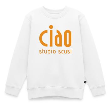 Ciao studio scusi - Kinder Premium Organic Sweatshirt - Weiß - Vorne - AI Model Kid Male (0cm)