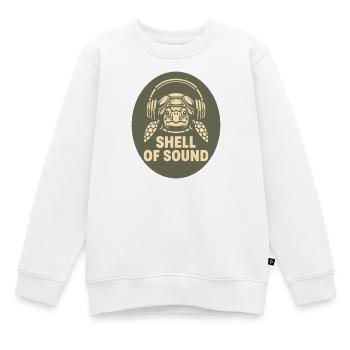 Turtle mit Kopfhörer - Kinder Premium Organic Sweatshirt - Weiß - Vorne - AI Model Kid Male (0cm)