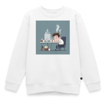 Burnout? Ich nenn’s nur Montag - Kinder Premium Organic Sweatshirt - Weiß - Vorne - AI Model Kid Male (0cm)