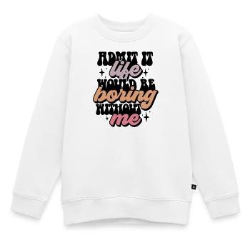 Klassischer Ausdruck in Pastelltönen - Kinder Premium Organic Sweatshirt - Weiß - Vorne - AI Model Kid Male (0cm)
