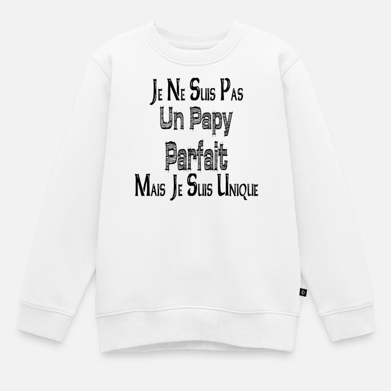 Kein perfekter Opa, aber ich bin einzigartig - Kinder Premium Organic Sweatshirt - Weiß
