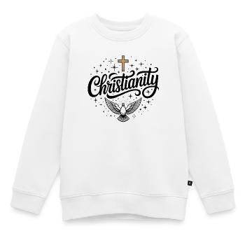 Christentum - Christliches Logo - Kinder Premium Organic Sweatshirt - Weiß - Vorne - AI Model Kid Male (0cm)