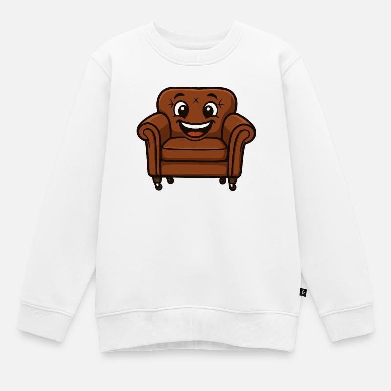 Couchi rit - Sweat Premium enfant bio - blanc