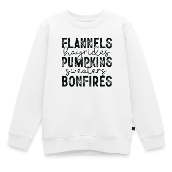 Halloween-Kürbis-Jubel - Kinder Premium Organic Sweatshirt - Weiß - Vorne - AI Model Kid Male (0cm)