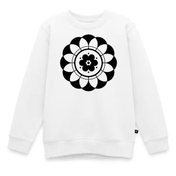 Kornkreis Blume Mandala - Kinder Premium Organic Sweatshirt - Weiß - Vorne - AI Model Kid Male (0cm)
