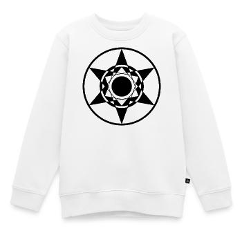 Heptagramm Stern Kornkreis Design - Kinder Premium Organic Sweatshirt - Weiß - Vorne - AI Model Kid Male (0cm)