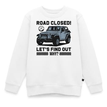 Geschlossene Straße Jeep Design - Kinder Premium Organic Sweatshirt - Weiß - Vorne - AI Model Kid Male (0cm)