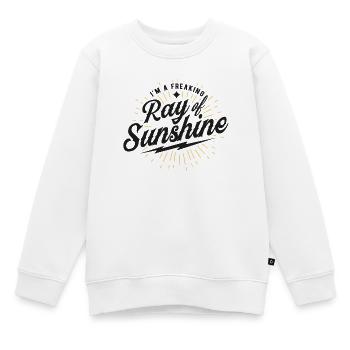 Verrücktes Sonnenstrahl-Design - Kinder Premium Organic Sweatshirt - Weiß - Vorne - AI Model Kid Male (0cm)