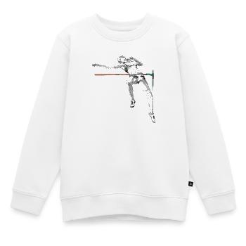 Hochsprung - Kinder Premium Organic Sweatshirt - Weiß - Vorne - AI Model Kid Male (0cm)