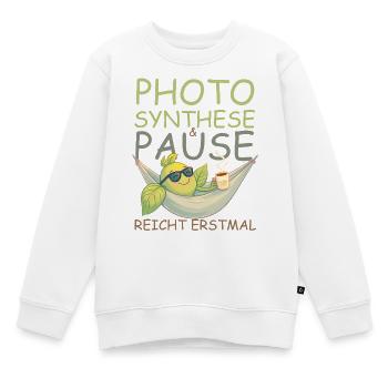 Pause, café, soleil, ça suffit ! - Sweat Premium enfant bio - blanc - Devant - AI Model Kid Male (0cm)