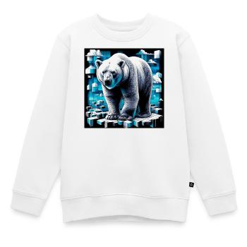 polar bear - Kids Premium Organic Sweatshirt - white - Front - AI Model Kid Male (0cm)