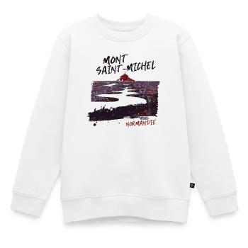 Mont Saint-Michel, Sonnenuntergang, Normandie - Kinder Premium Organic Sweatshirt - Weiß - Vorne - AI Model Kid Male (0cm)