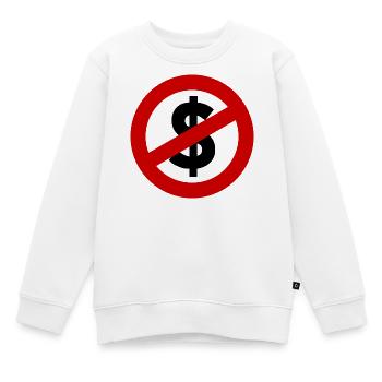 Allmächtiger Dollar – Macht, Geld & Gesellschaft - Kinder Premium Organic Sweatshirt - Weiß - Vorne - AI Model Kid Male (0cm)