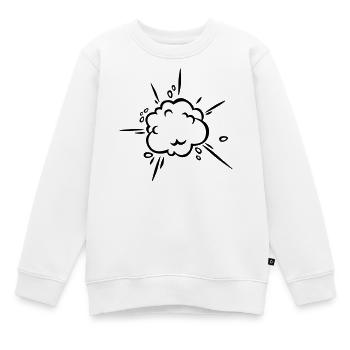 Nuage de poussière de bande dessinée - Sweat Premium enfant bio - blanc - Devant - AI Model Kid Male (0cm)