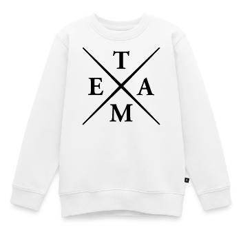 Équipe - Sweat Premium enfant bio - blanc - Devant - AI Model Kid Male (0cm)