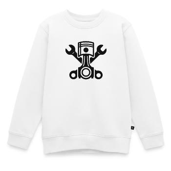 Art du piston et de la clé - Sweat Premium enfant bio - blanc - Devant - AI Model Kid Male (0cm)