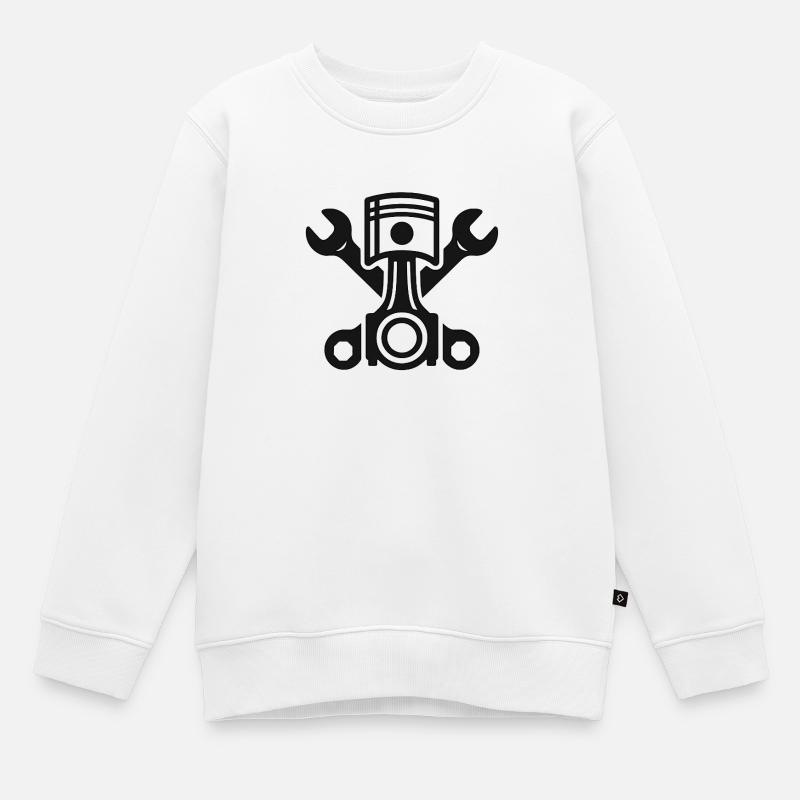 Art du piston et de la clé - Sweat Premium enfant bio - blanc