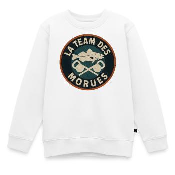 La Team des Morues Patch - Sweat Premium enfant bio - blanc - Devant - AI Model Kid Male (0cm)
