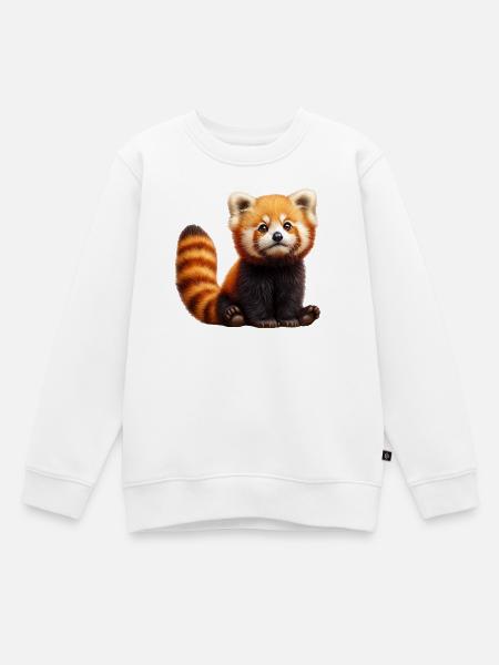 Entzückender roter Panda Plüsch - Kinder Premium Organic Sweatshirt - Weiß