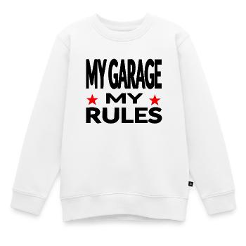 Garage - Kinder Premium Organic Sweatshirt - Weiß - Vorne - AI Model Kid Male (0cm)