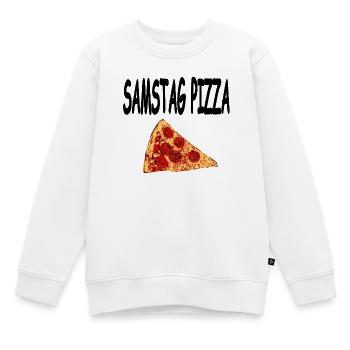 Pizza - Kinder Premium Organic Sweatshirt - Weiß - Vorne - AI Model Kid Male (0cm)