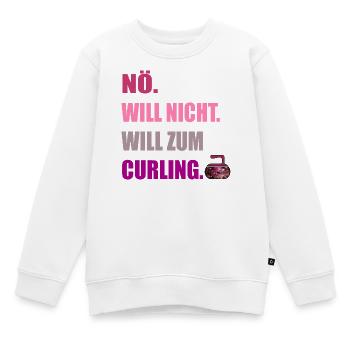 WINTERSPORT CURLING Eisstockschießen - Kinder Premium Organic Sweatshirt - Weiß - Vorne - AI Model Kid Male (0cm)
