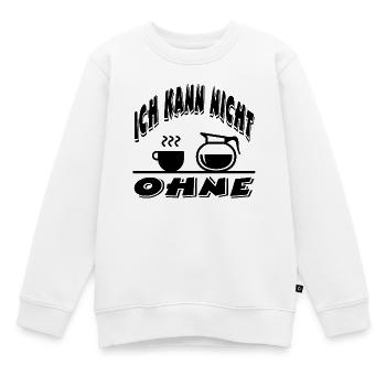 Kaffee - Kinder Premium Organic Sweatshirt - Weiß - Vorne - AI Model Kid Male (0cm)