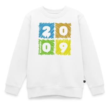 16. Geburtstag Farbige Patches since 11/2009 - Kinder Premium Organic Sweatshirt - Weiß - Vorne - AI Model Kid Male (0cm)