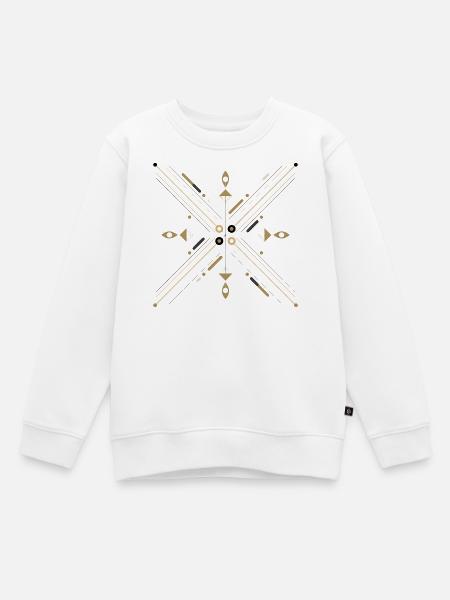 Abstrakt Geometrisch - Kinder Premium Organic Sweatshirt - Weiß